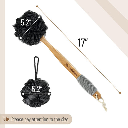 Slick- Lotion Applicator and Loofah with Handle