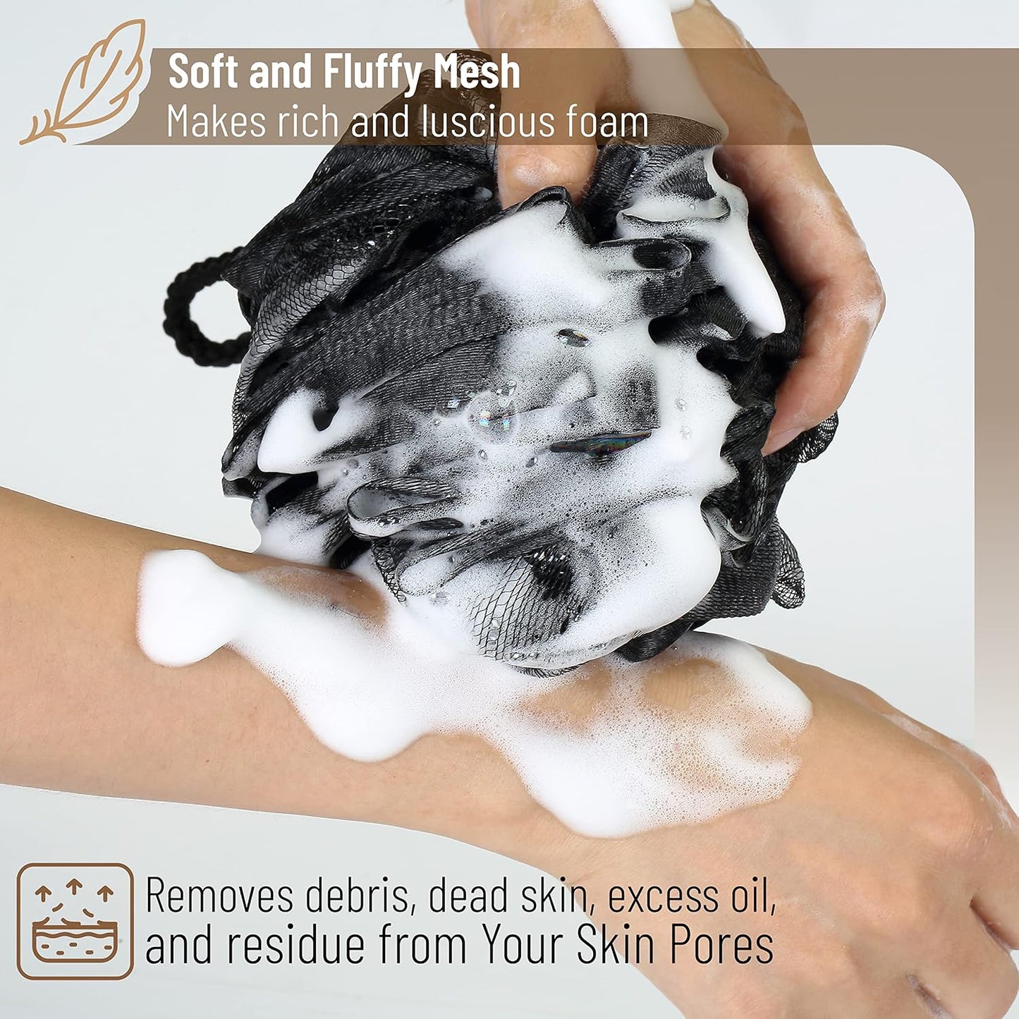 Slick- Lotion Applicator and Loofah with Handle