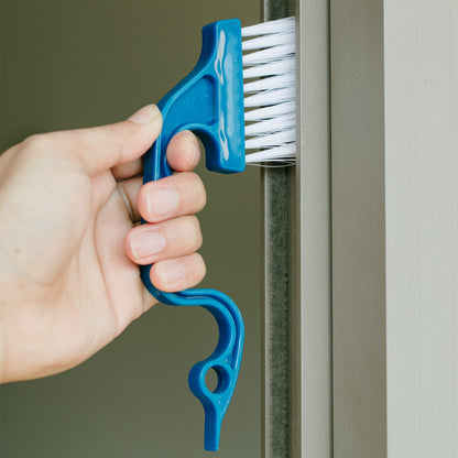 Slick- Window Track Cleaning Brush, 2 Pack, Window Cleaning Brush Tool, Window Groove Cleaning Brush, Window Track Cleaner, Gap Cleaning Brush, Window Groove Cleaning Tool, Orange/Green