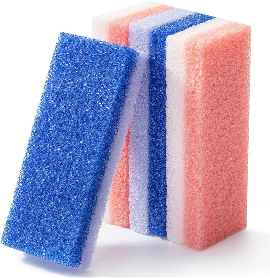 Slick- Pumice Stone for Feet Callus Remover, 4 Pack, 2 Colors, Foot Scrub for Pedicure, Foot Stone Pumice, Callus Remover for Feet, Foot Callus Remover, Feet Scrubber Dead Skin, Foot Pumice Stone