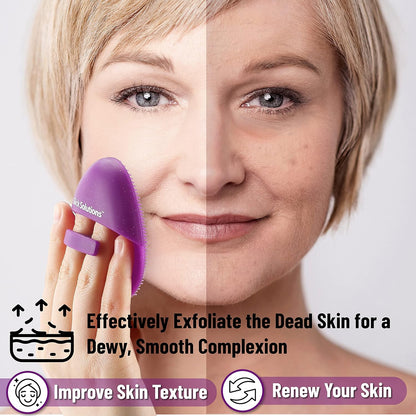 Slick- Exfoliating Gloves and Silicone Facial Cleansing Brush